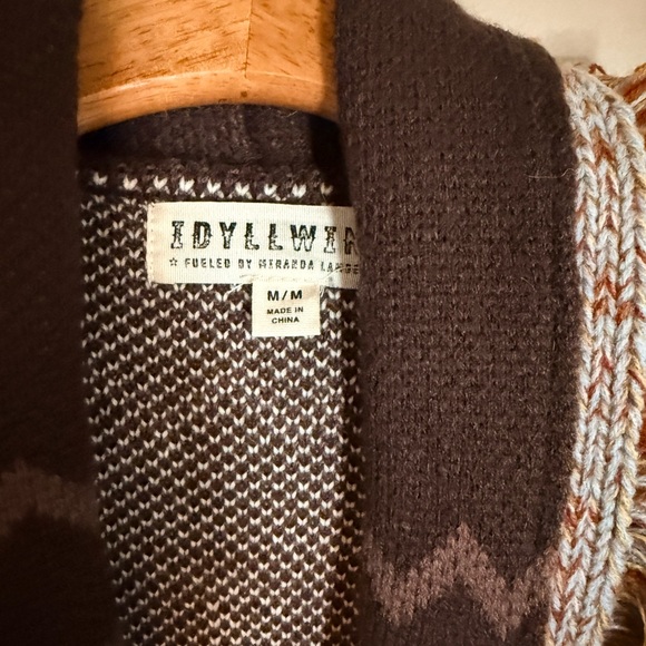 Idyllwind Brown Multi Desert Nights Fringe Cardigan NWT Medium - Picture 9 of 12